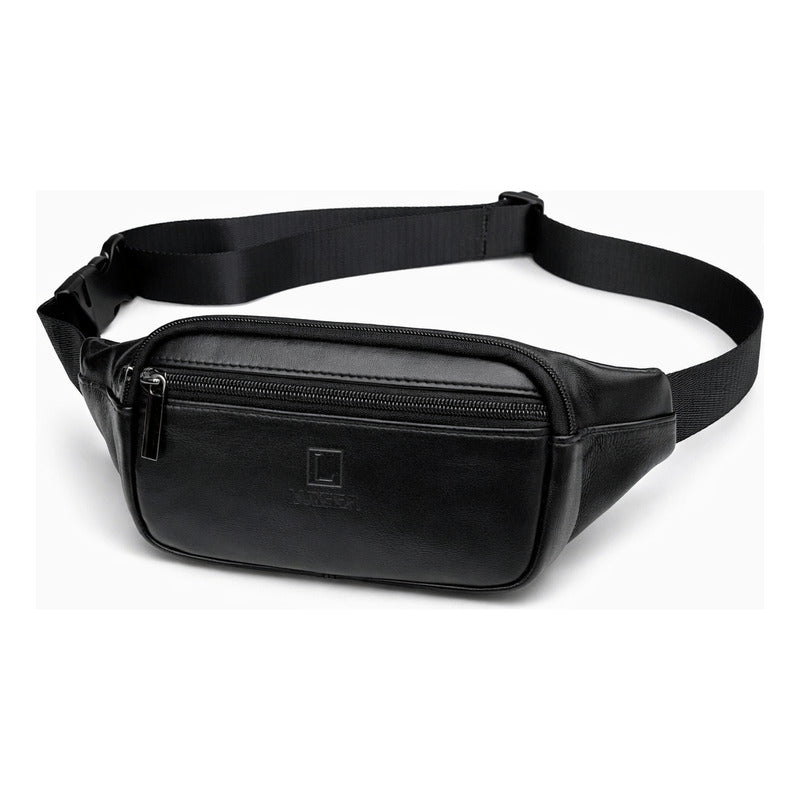 Banano Riñonera De Cuero Genuino Luxher Unisex Mod. Caoba