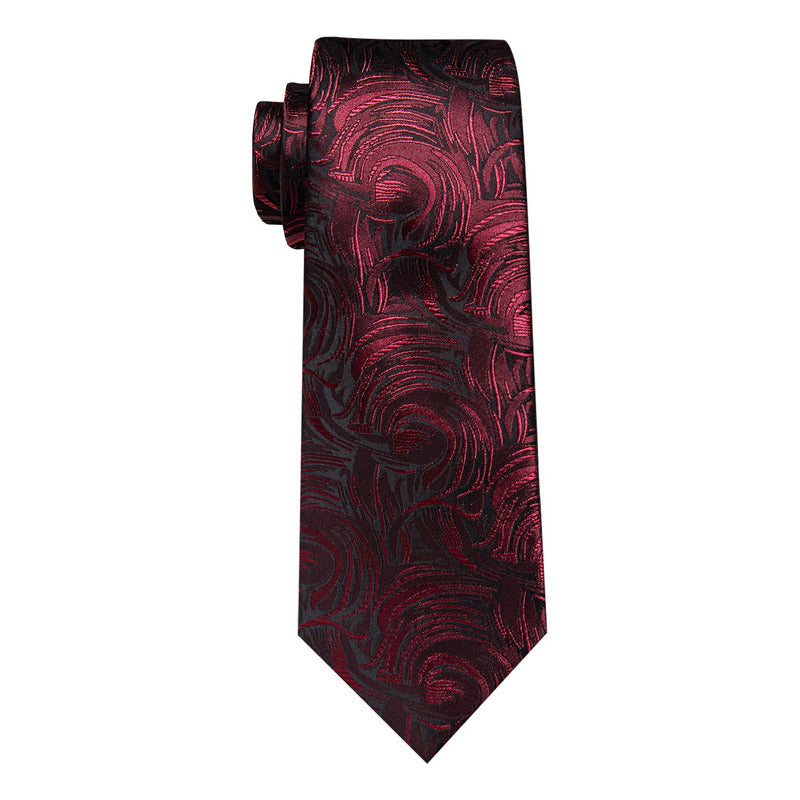 Set Corbata, Pañuelo Y Colleras Seda Lujo Luxher Mod Floral