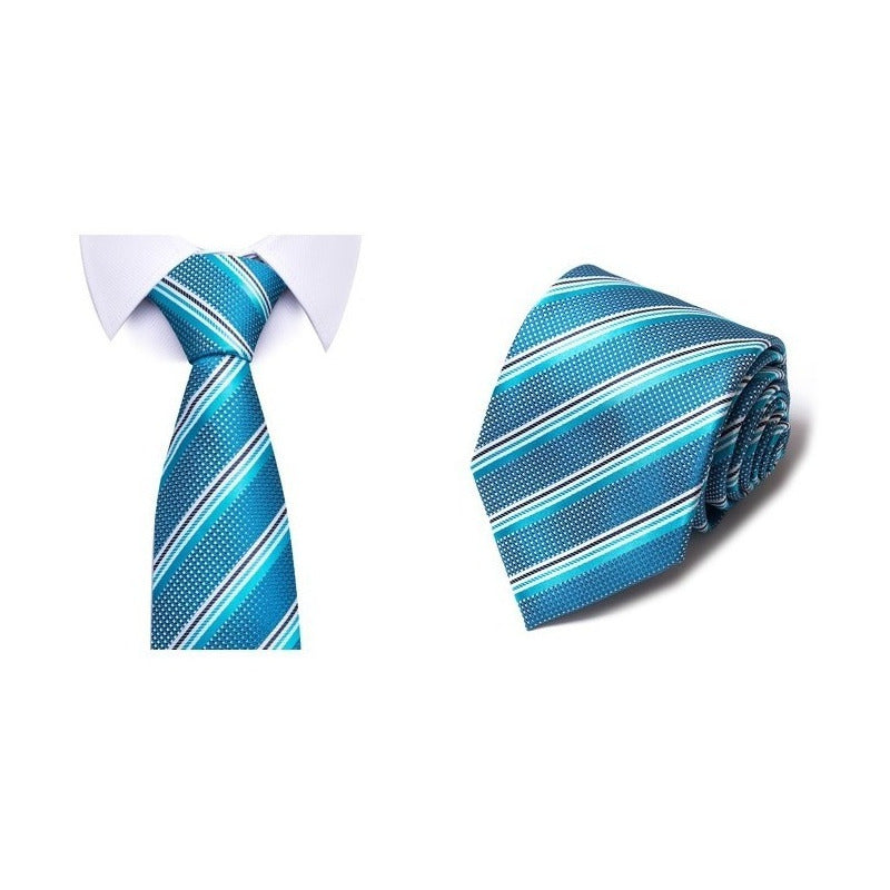 Set Corbata, Pañuelo Y Colleras Seda Lujo Joy Alice Líneas