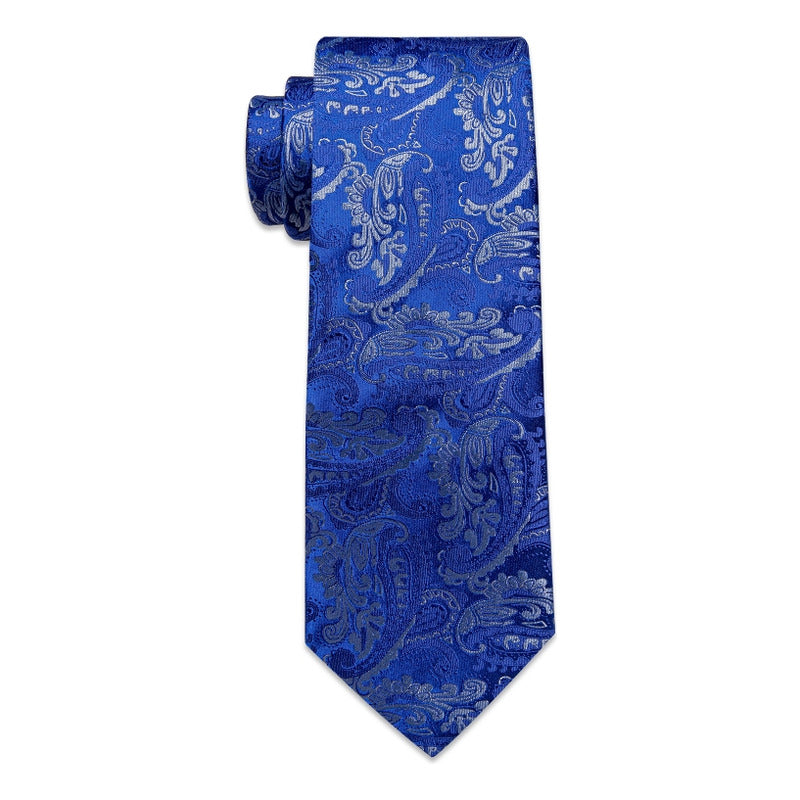 Set Corbata, Pañuelo Y Colleras Seda Lujo Luxher Mod Floral