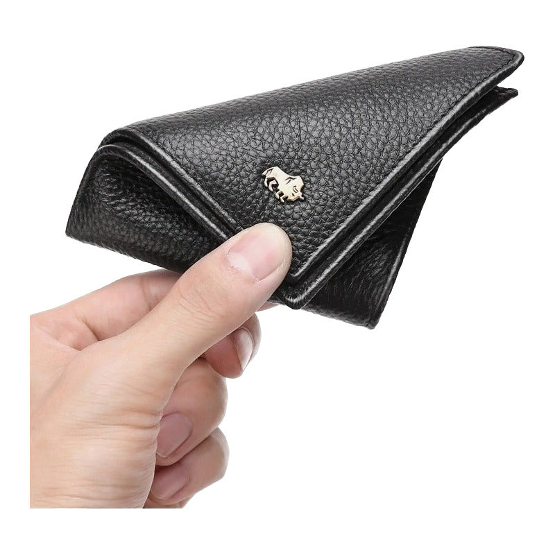 Billetera Cuero Genuino Lujo Bisom Denim