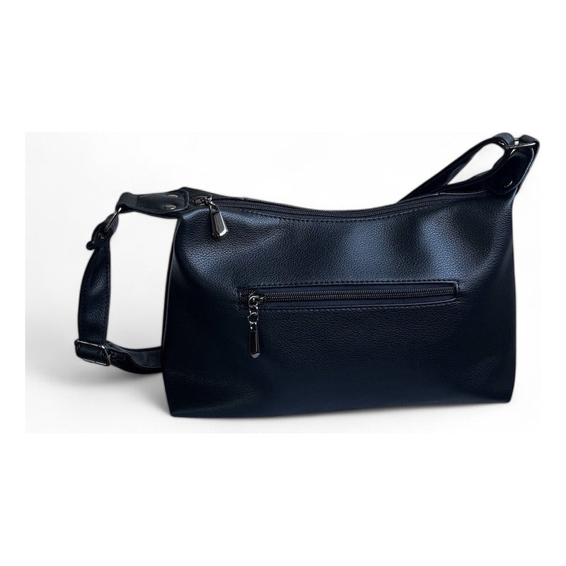 Cartera Elegante Luxher Moda Lujo Eco Cuero Mod. Lagos Color Negro