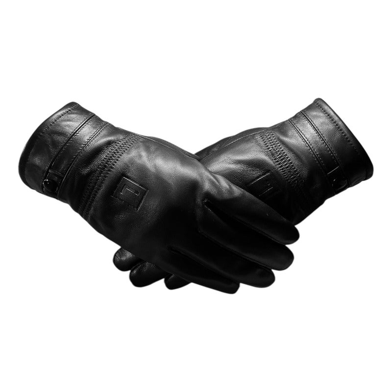 Guantes Invierno Luxher De Hombre Cuero De Oveja Mod Onix