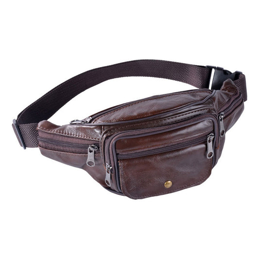 Banano Riñonera Amplia Cuero Genuino Unisex Mod. Punto