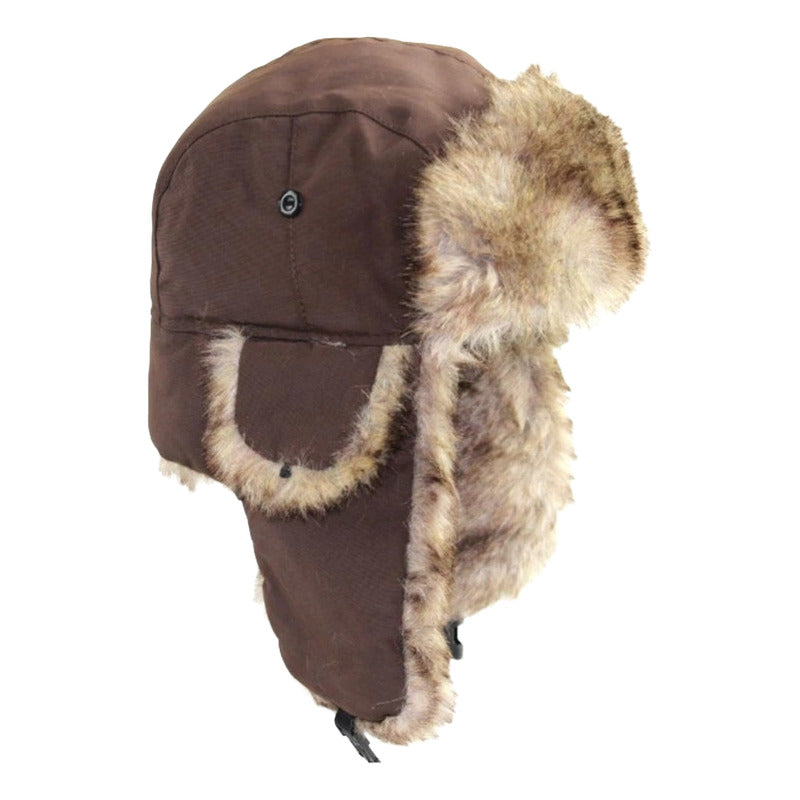 Gorro/gorro Ruso Unisex Cálido De Lona Invierno Mod. Aviador
