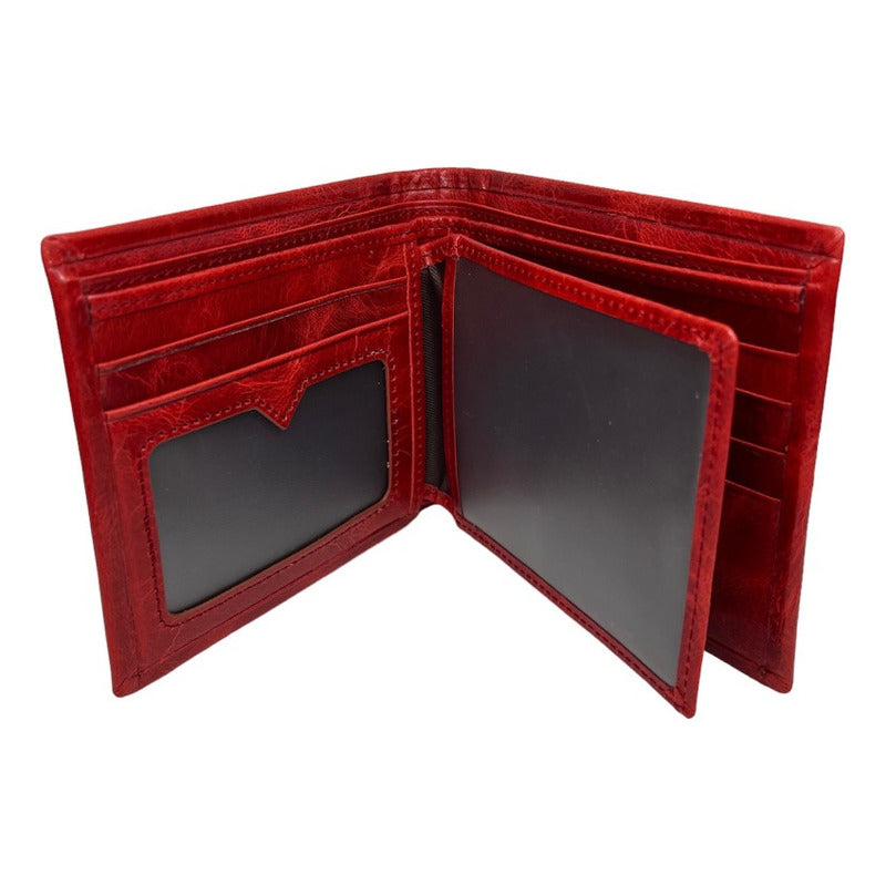 Billetera Cuero Genuino Bull Captain Protec Rfid Mod Taurus