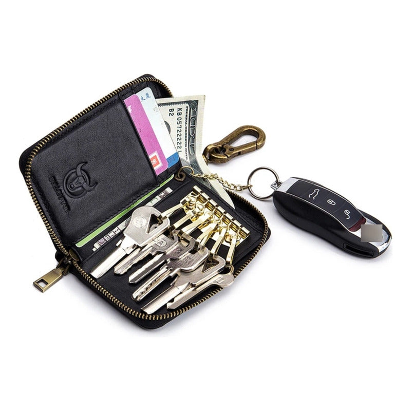 Llavero Billetera Cuero Protec Rfid Bull Captain Mod Grand