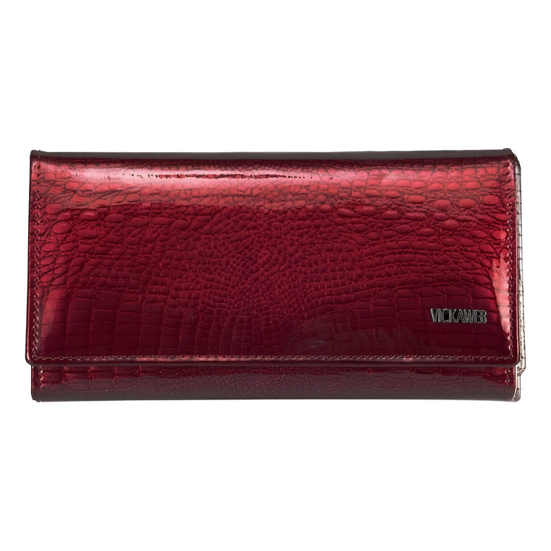 Billetera Larga Mujer Cuero Genuino Vickaweb Mod. Italy