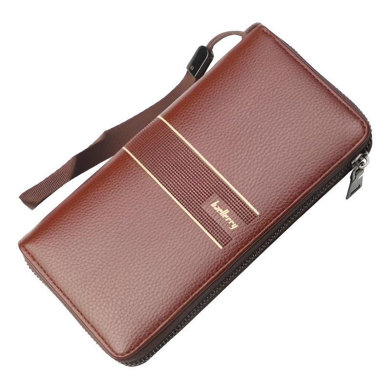 Chequera Amplia Elegante Cuero Pu Baellerry Mod. Zipp