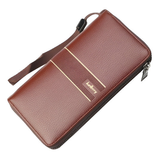 Chequera Amplia Elegante Cuero Pu Baellerry Mod. Zipp