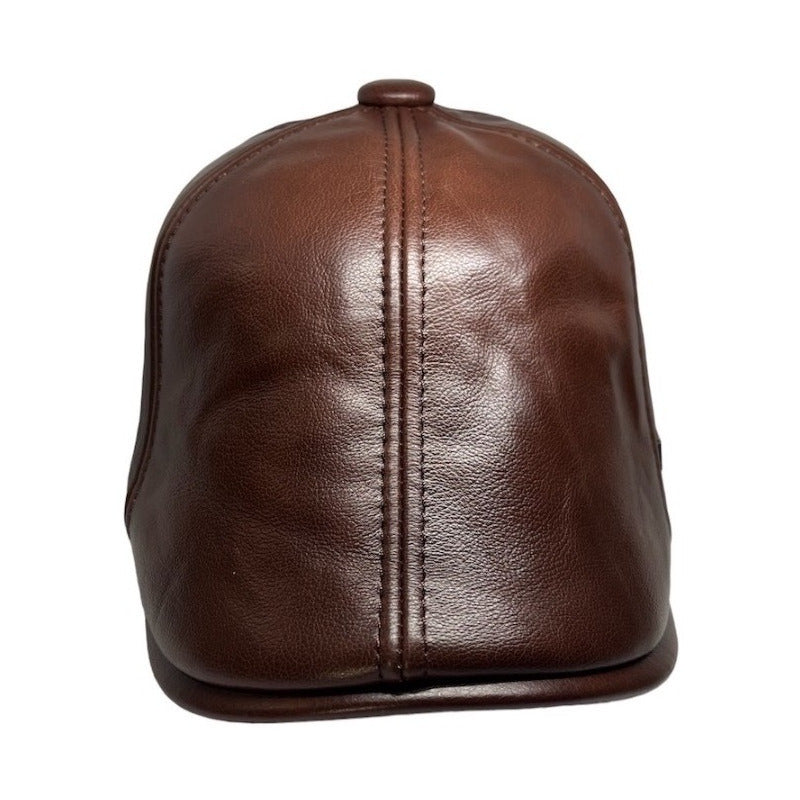 Boina De Cuero Genuino Gorro Lujo Luxher Mod. Paris