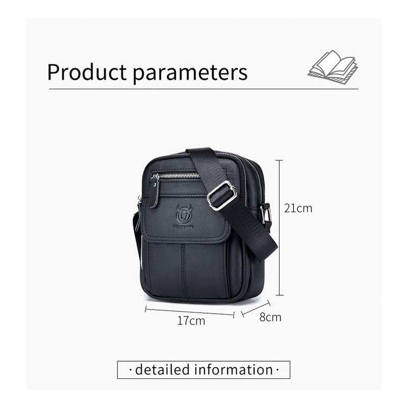Bolso/bandolera Hombre Cuero Genuino Bull Captain Mod. Deev
