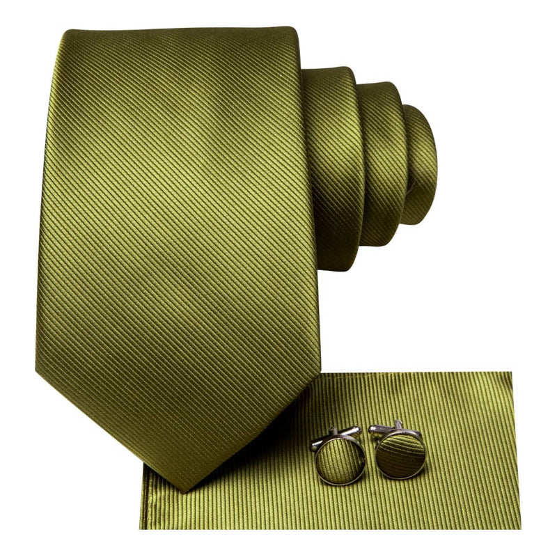 Set Corbata Pañuelo Y Colleras Seda Lujo Hi-tie Mod Jaspeado
