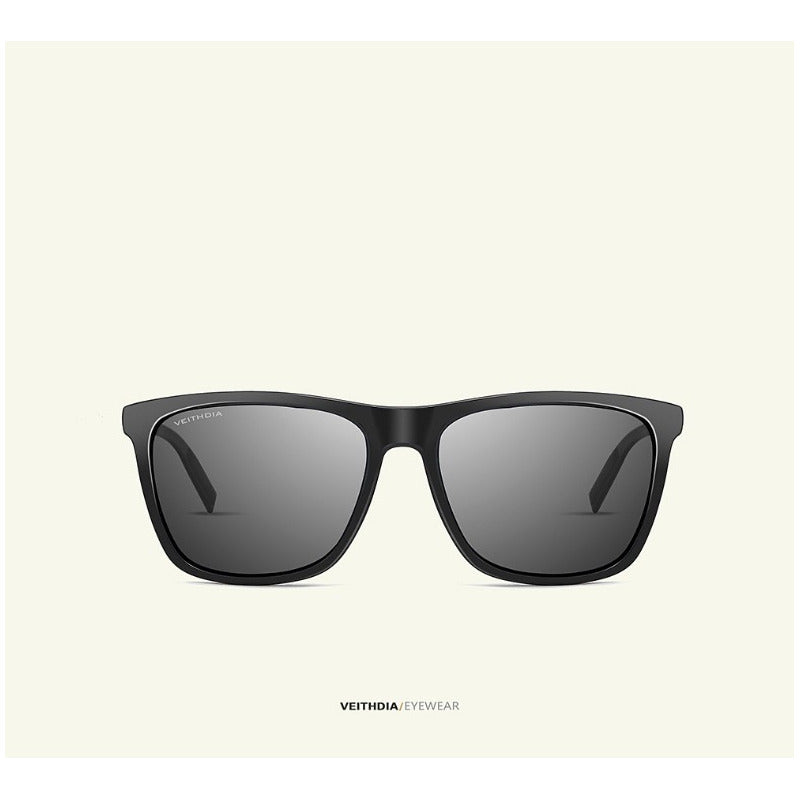 Lentes De Sol Polarizados Veithdia Protec Uv400 Mod Clásico Lente Negro Varilla Negro Armazón Negro