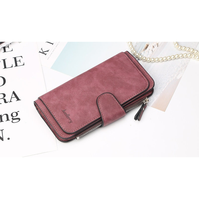 Billetera Larga Cuero Pu Lujo Moda Casual Mujer Baellerry