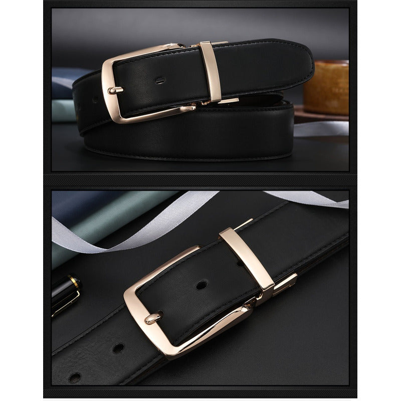 Cinturón Reversible Cuero Genuino Coolerfire Hebilla Trad.