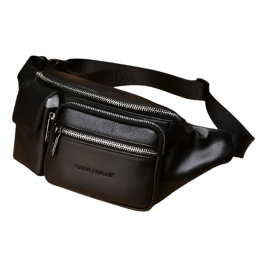 Banano Amplio Cuero Genuino Norbinus Unisex Mod. Double