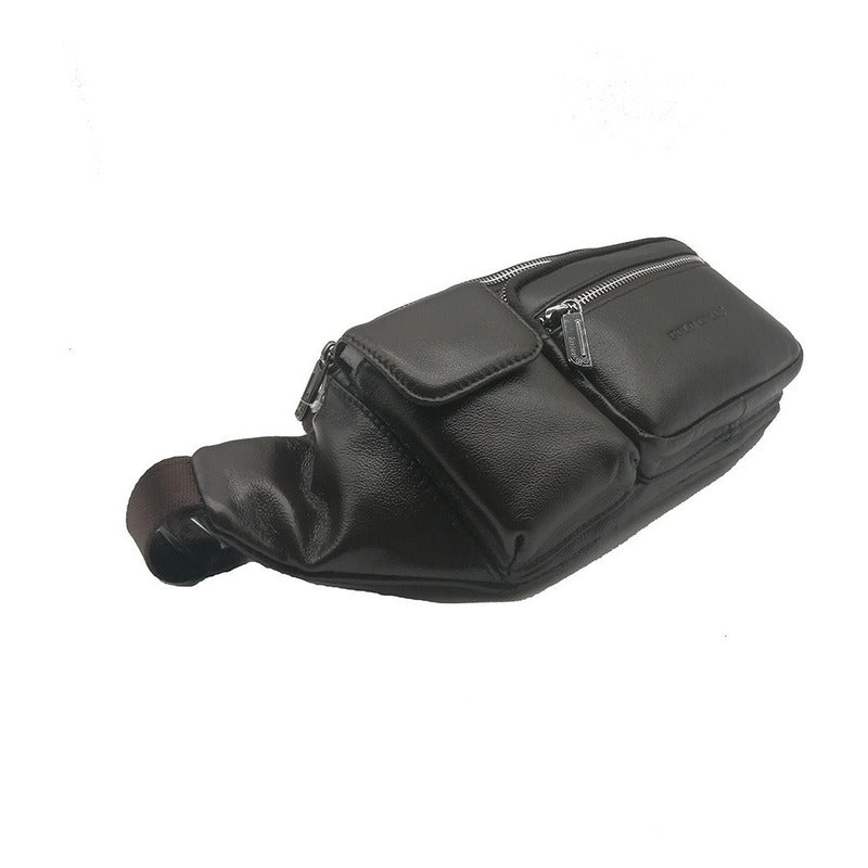Banano Amplio Cuero Genuino Norbinus Unisex Mod. Double