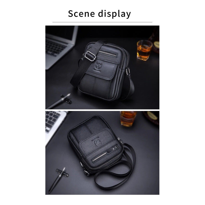 Bolso/bandolera Hombre Cuero Genuino Bull Captain Mod. Deev