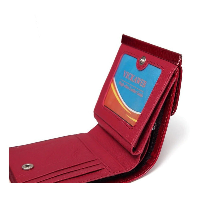 Billetera Corta Mujer Cuero Genuino Vickaweb Mod. Sunset