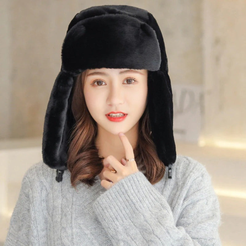 Set Gorro Más Bufanda Algodón De Mujer Cálido Invierno