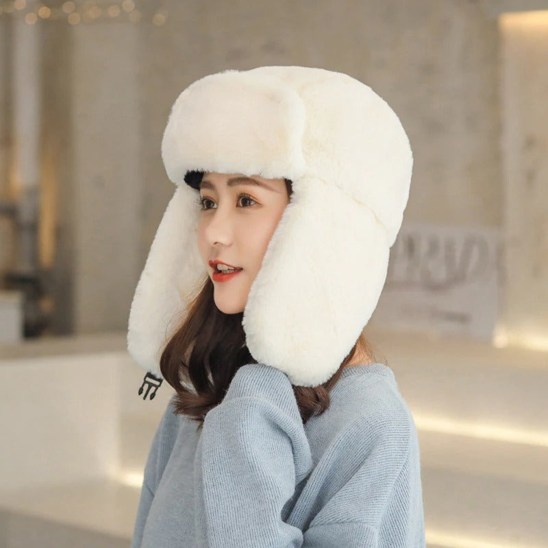 Set Gorro Más Bufanda Algodón De Mujer Cálido Invierno