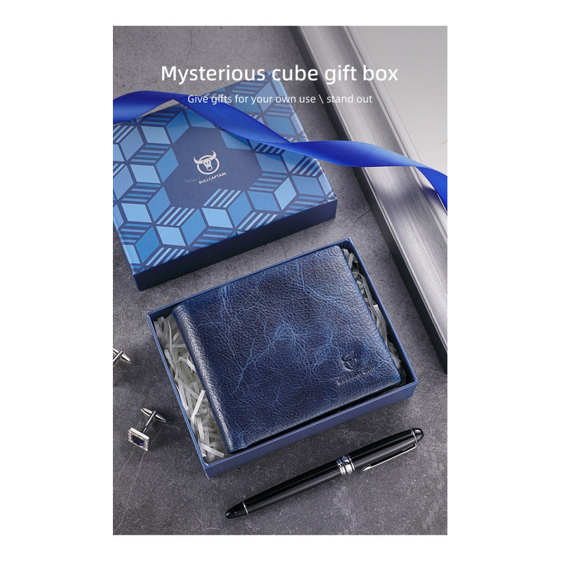 Billetera Cuero Genuino Bull Captain Protec Rfid Mod Taurus