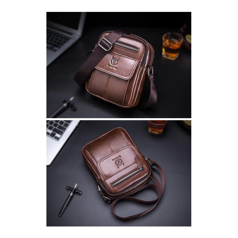 Bolso/bandolera Hombre Cuero Genuino Bull Captain Mod. Deev