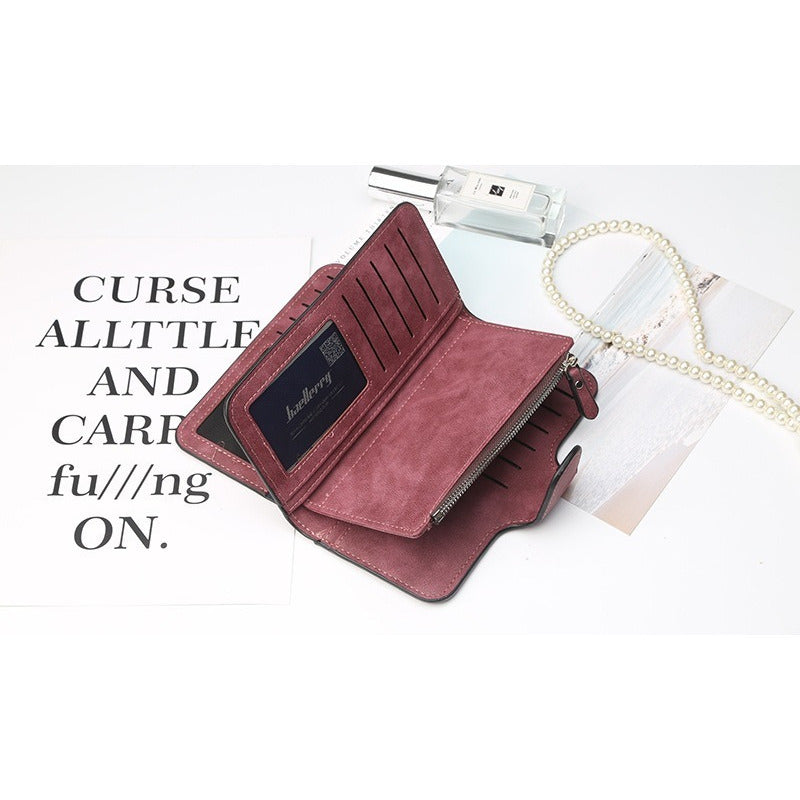 Billetera Larga Cuero Pu Lujo Moda Casual Mujer Baellerry