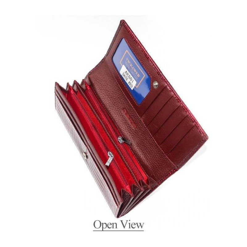 Billetera Larga Mujer Cuero Genuino Vickaweb Mod. Beauty