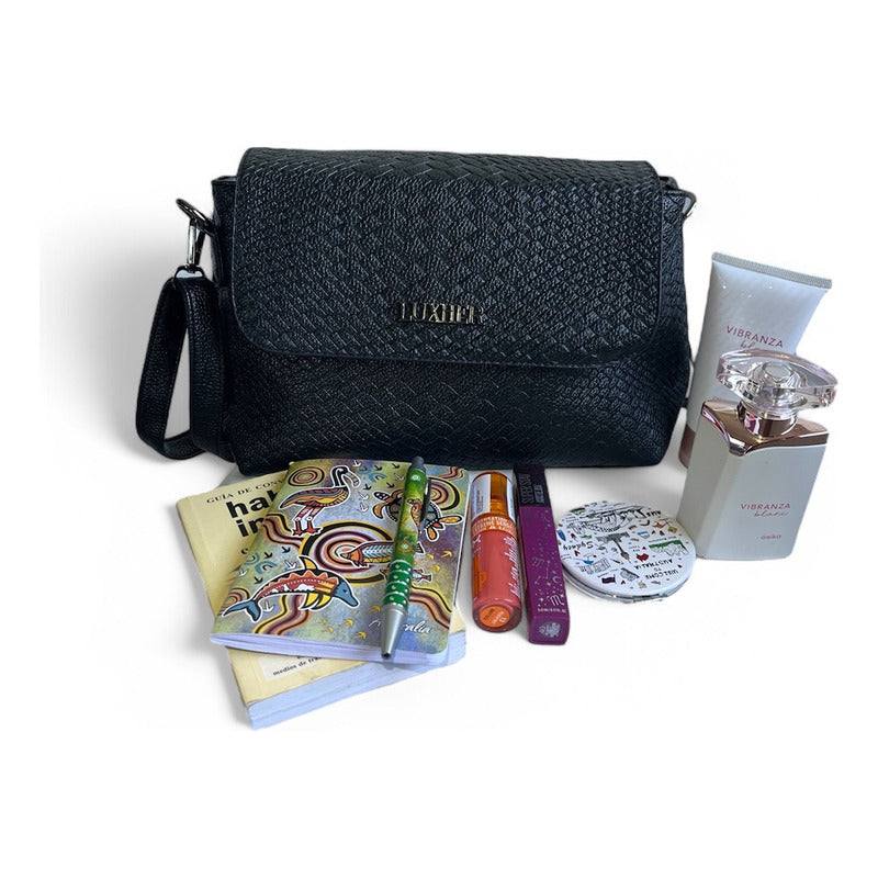 Cartera Bandolera Luxher Moda Elegante Eco Cuero Mod. Praga